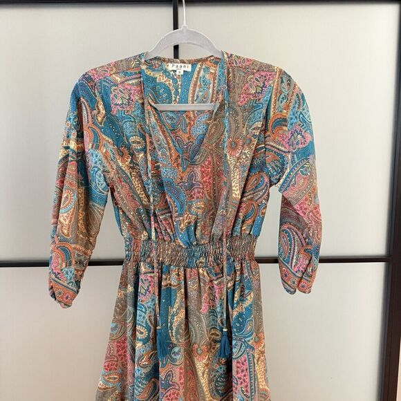 Paani Anthropologie Block Print Short Swing Mini Dress Size Small 2 4 - Picture 8 of 12